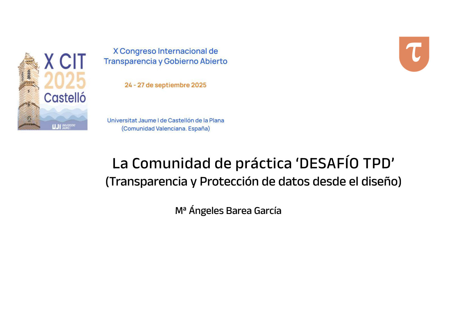 X Congreso Internacional de Transparencia. Castellón